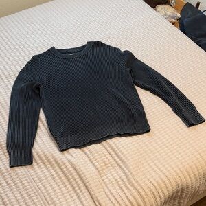 American Eagle Black Ribbed Sweater